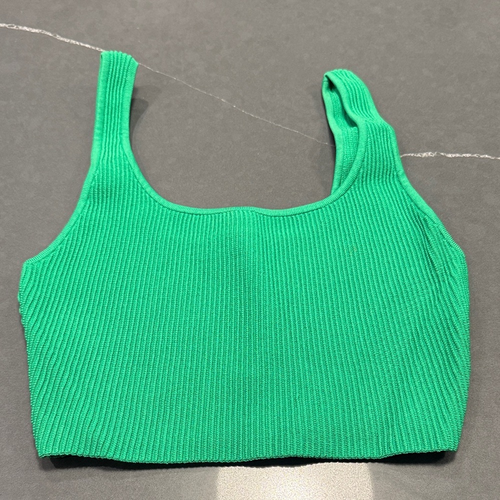 Babaton Vibrant Green sculpt knit top